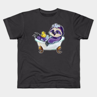 Bath time sloth Kids T-Shirt